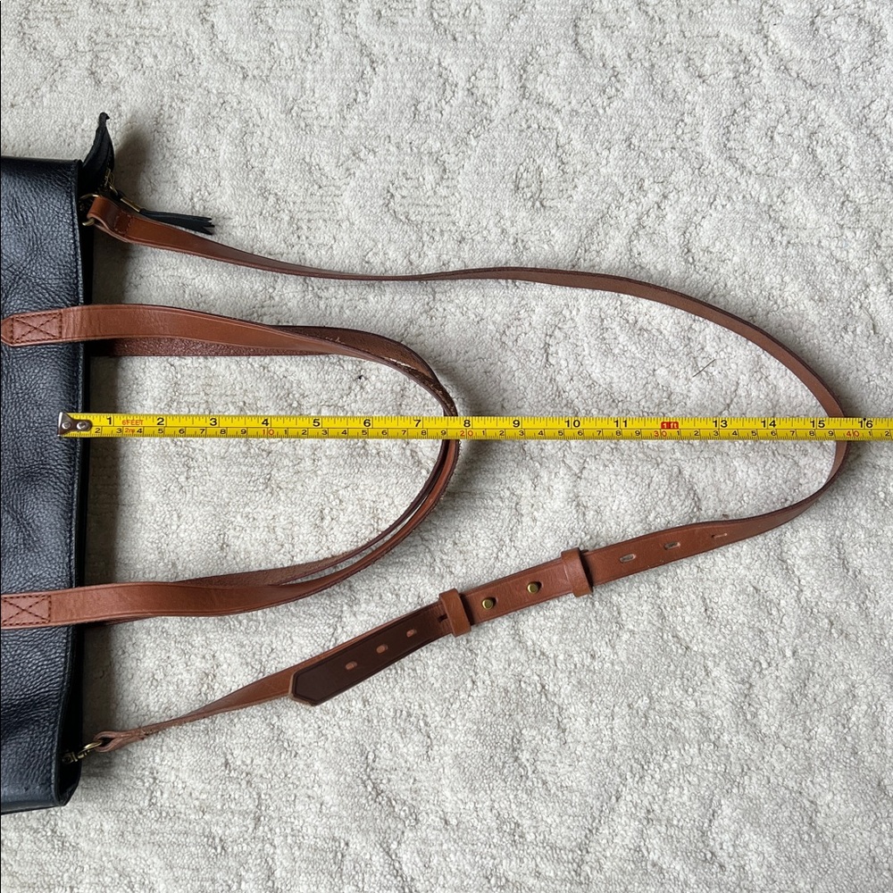 Madewell black and tan zip-top transport tote - Picture 6 of 11